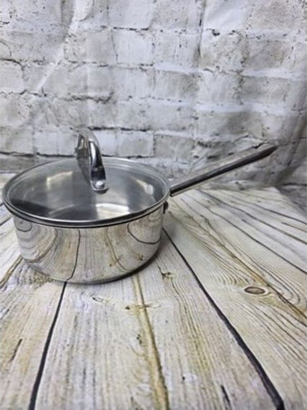 Wolfgang Puck Cookware 2 Qt Saucepan Cafe Stainless Sauté Pot Frying Pan & Lid